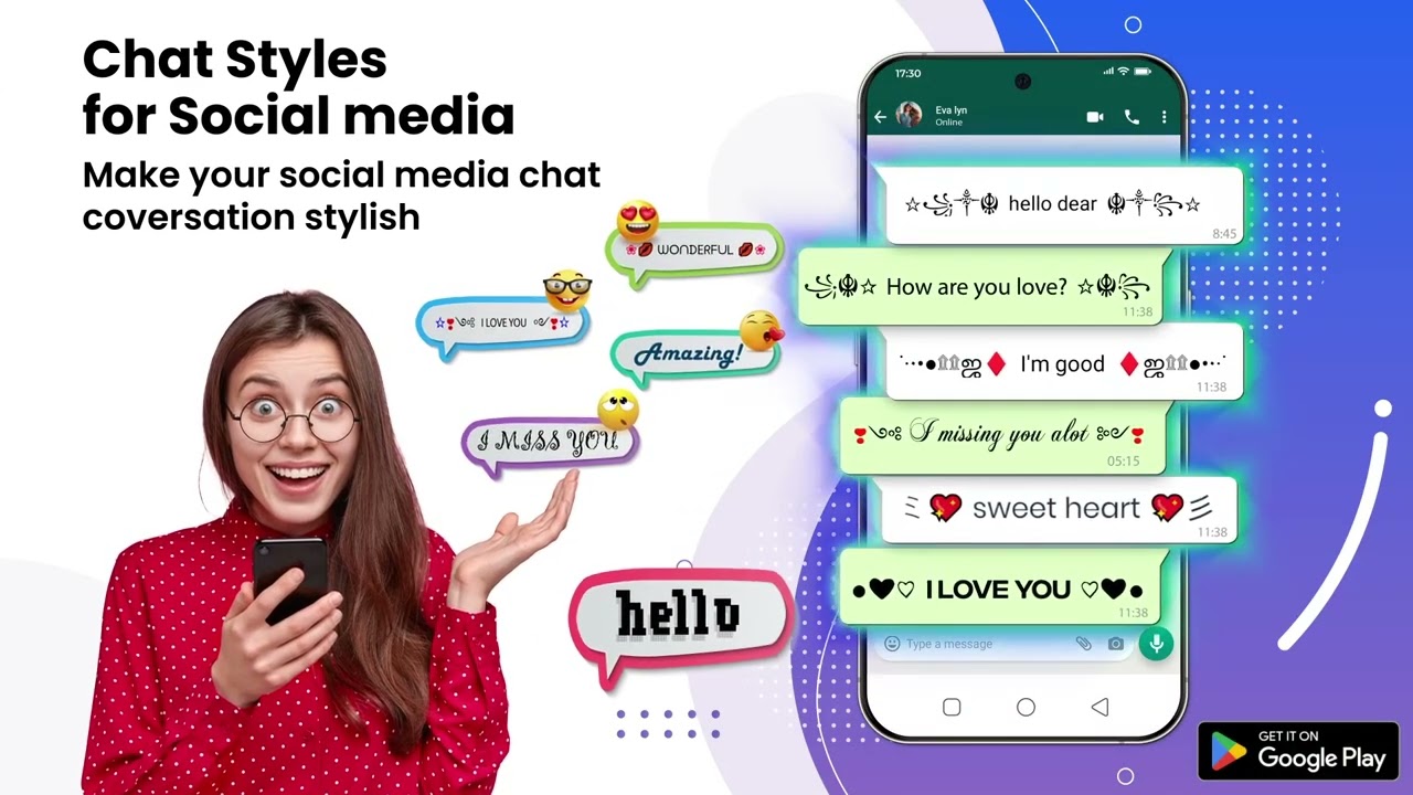 Chat style fonts keyboard allows you to create fancy fonts and stylish chat