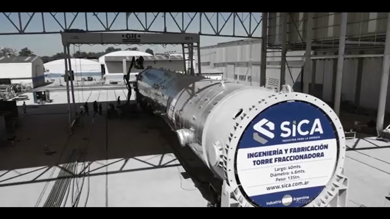 SICA fabricó una Torre Fraccionadora para una refinería de Campana