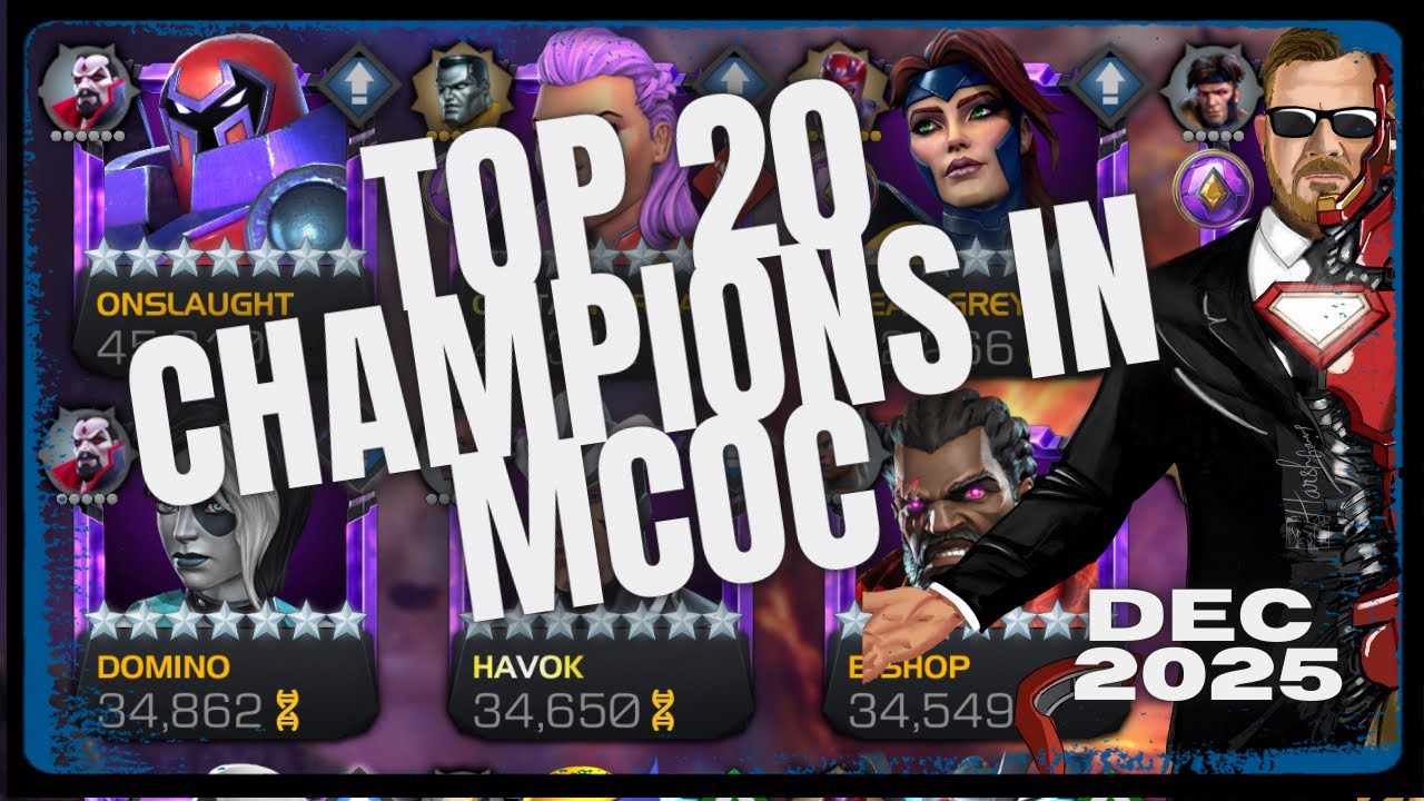 20 лучших чемпионов MCOC! Серия рейтингов MCOC за декабрь 2025 года. Видео 12.