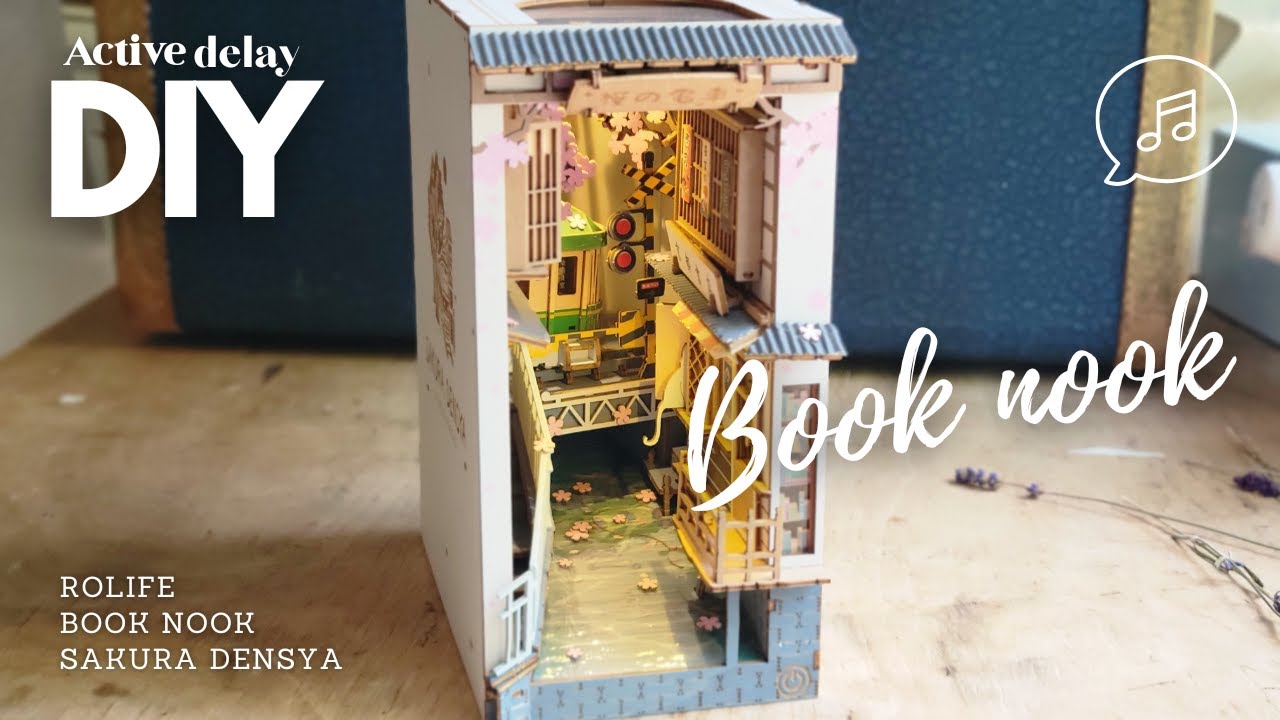 🌸 Rolife book nook build (with music) | Sakura Densya 