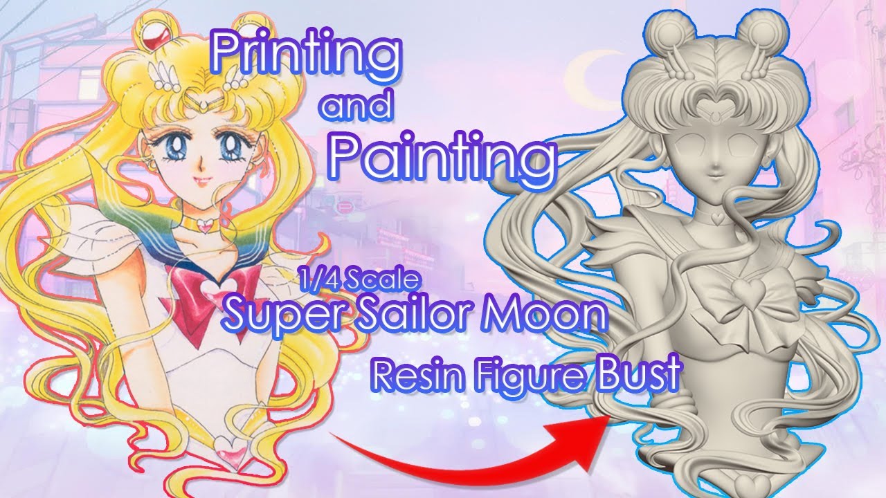 Watch in Awe as we turn an Iconic Sailor Moon Illustration into a Figure!🌙 Ft. @Emerald Angel Studio