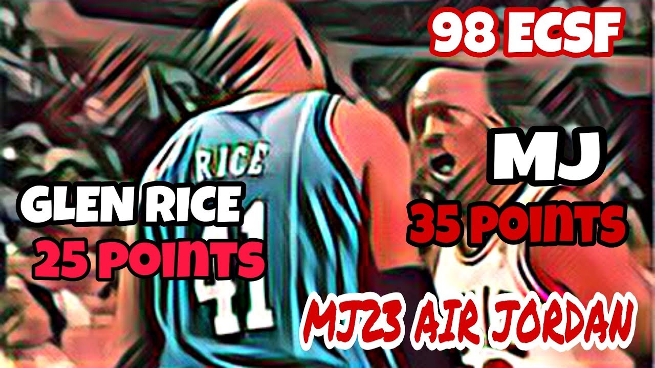 Michael Jordan vs Glen Rice Highlights (1998 ECSF G1) - 60pts Total, Carrying Their Teams! | MJ23AJ