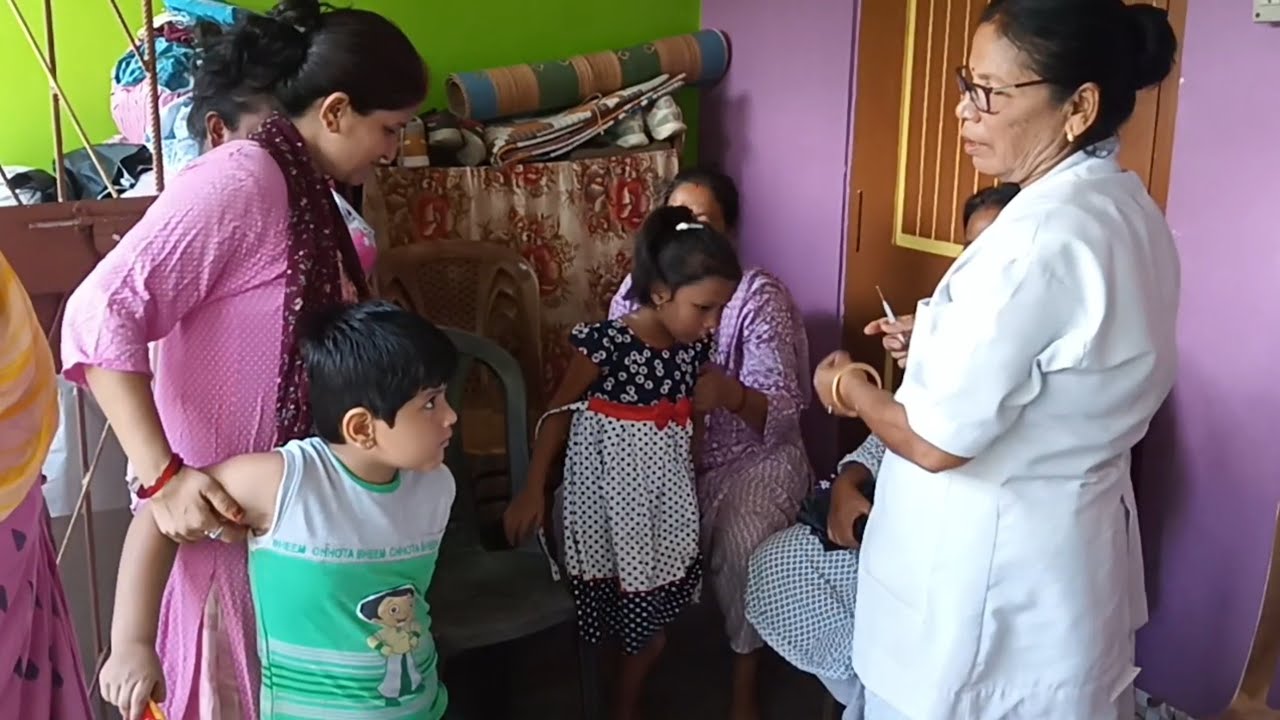 Aaj Sachin ne injection logane time barda babal kiya... | Village Life vlogs | #injection