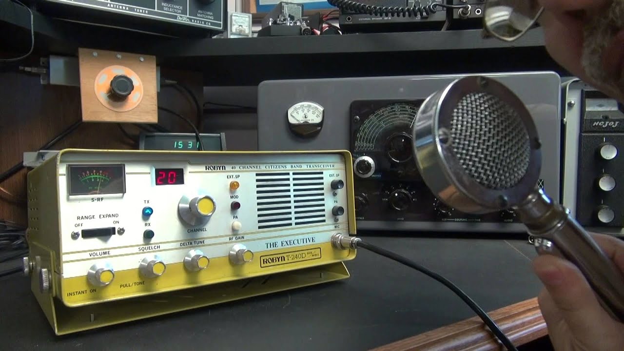 Robyn T-240D Yellow Executive CB Radio Tube Base Station Demo