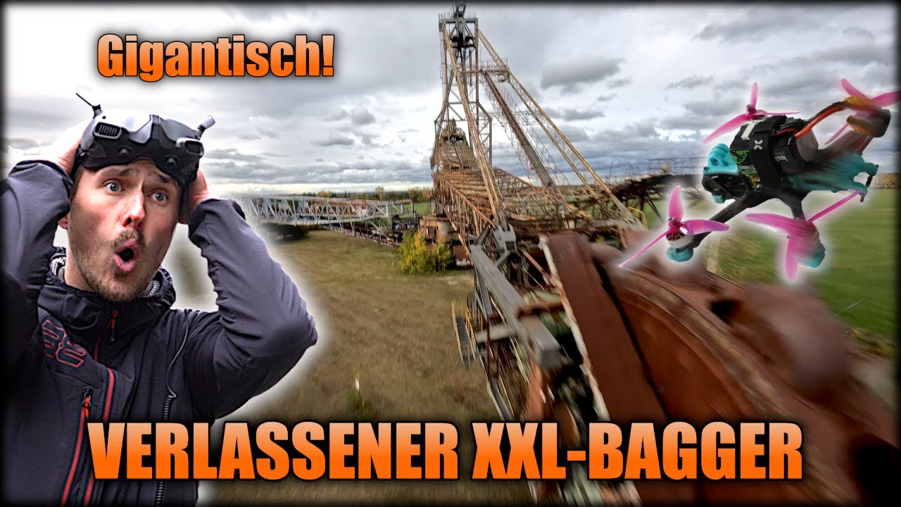 FPV Drohne fliegen an verlassenem XXL-Bagger 😱 (Absolut gigantisch!)