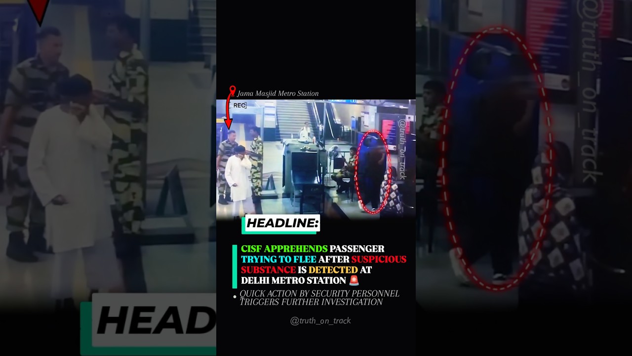 He Tried to Escape a Delhi Metro Security Check&hellip; But CISF Caught Him! #shorts #indianrailways
