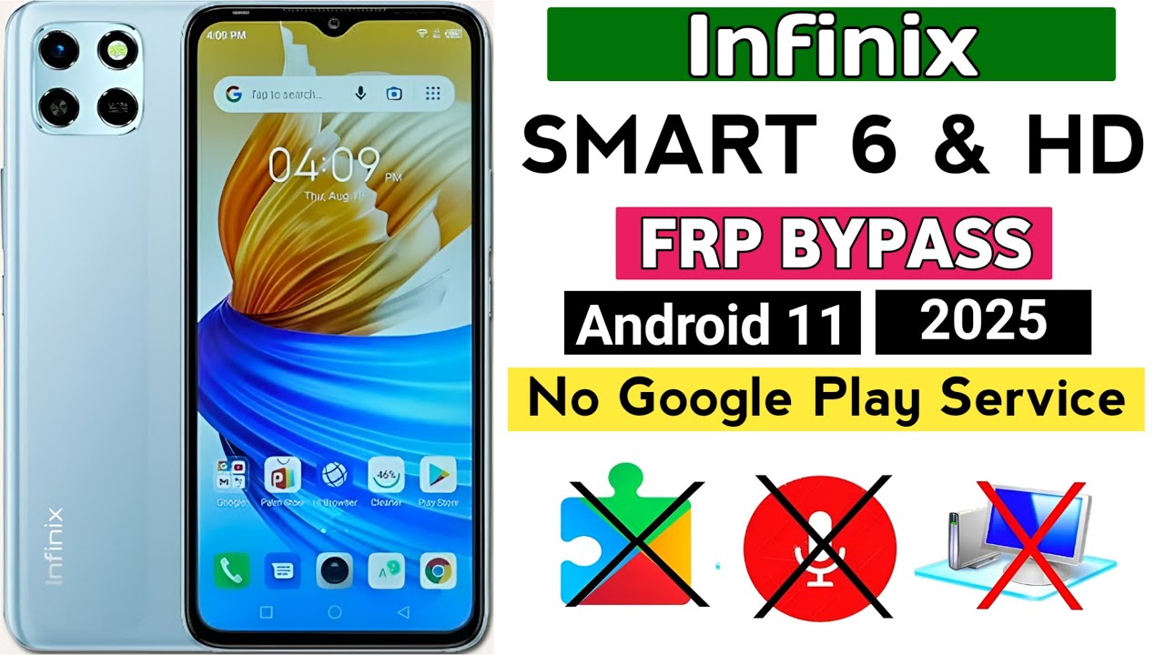 Infinix Smart 6 FRP Bypass Android 11 Latest Security 2025 | Infinix X6611B Google Account Remove