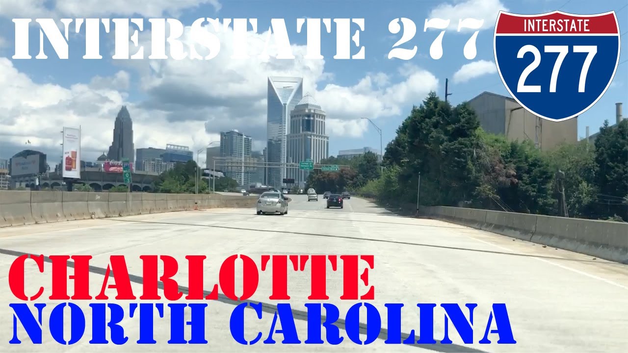 I-277 Inner & Outer FULL Loop around Downtown Charlotte - North Carolina - Highway Drive