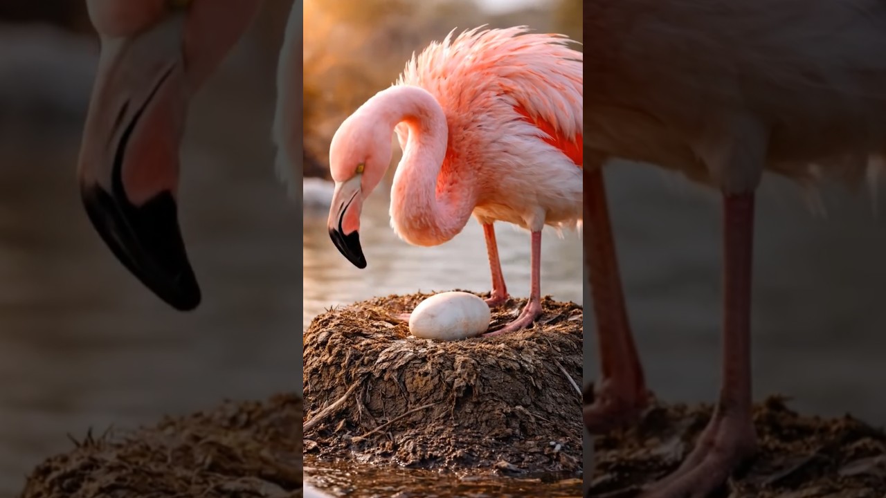 Flamingo Mother Finds Her Chick Among Thousands | Incredible Wildlife Moment #amazingwildlife