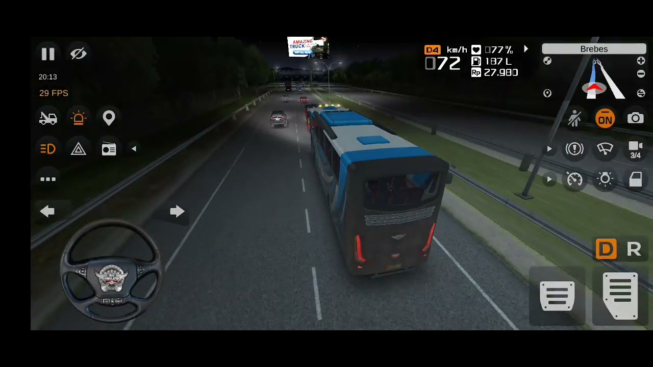Hago un adelantamiento horrible y ocurre un accidente en la via del tren/bus simulator indonesia/#13