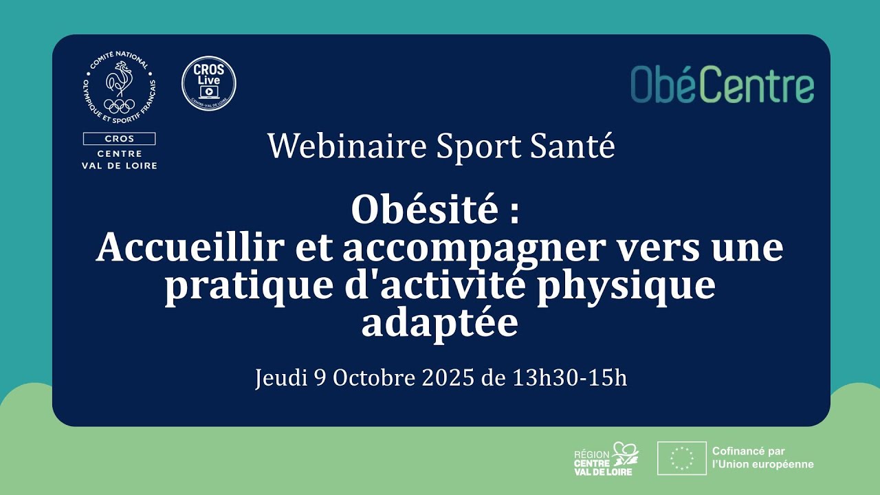 Webinaire - Obésité et APA : accueillir et accompagner vers une pratique d'activité physique adaptée