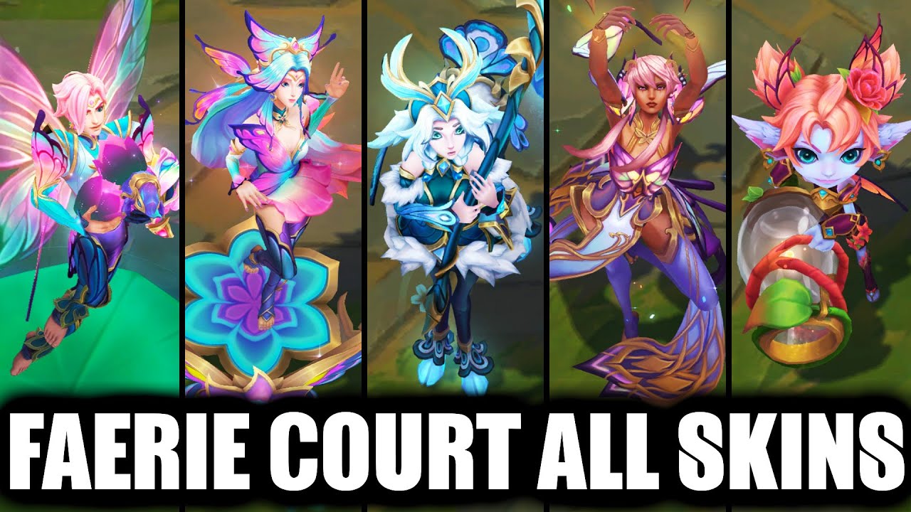 All Faerie Court Skins Spotlight 2024 Full Set (League of Legends)