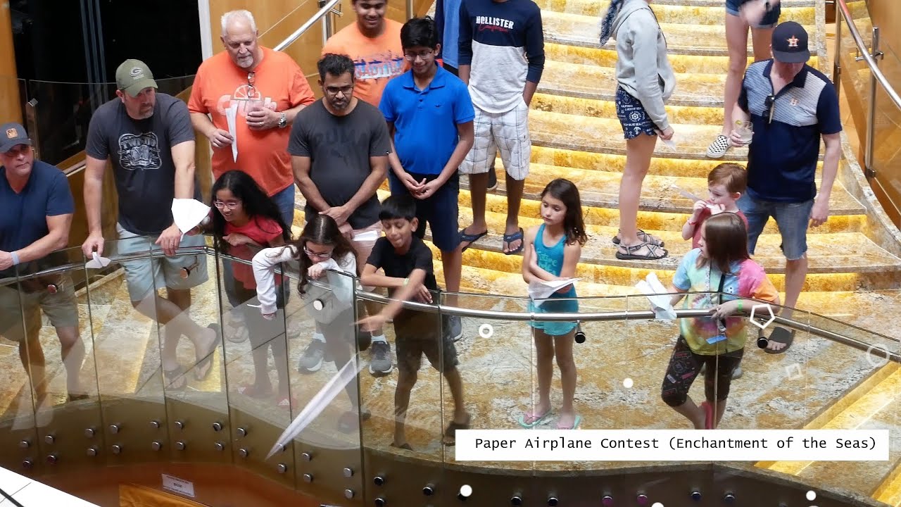 Paper Airplane Contest on Cruise Ship (4K)
