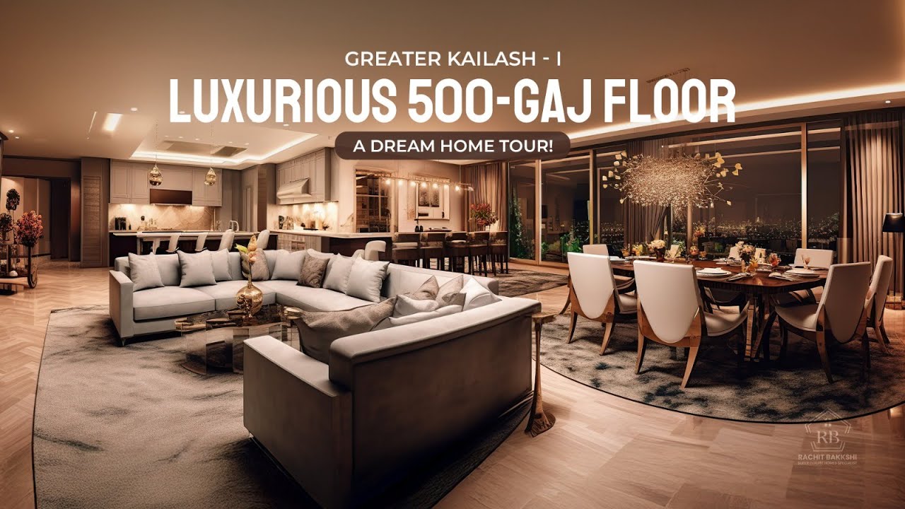 Luxurious 500-Gaz Floor in South Delhi's GK-1: A Dream Home Tour! @grovyindia2034