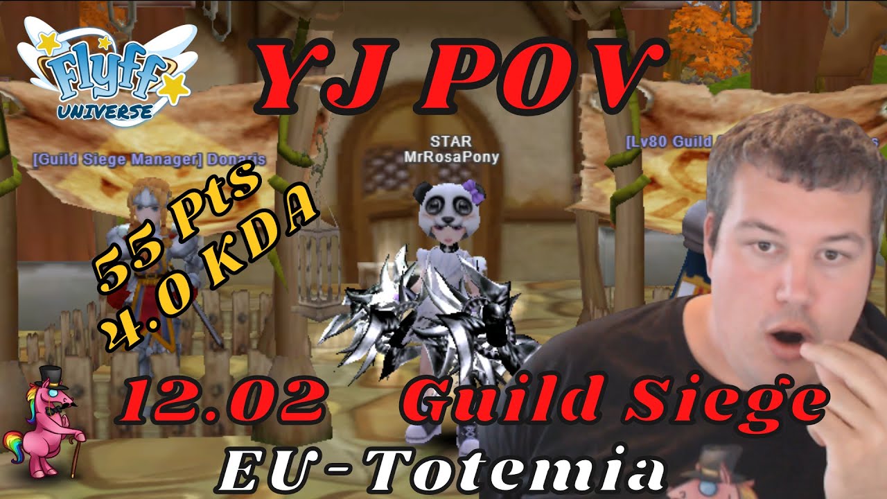 Flyff Universe - Guild Siege YJ POV 12.02 Guild War Totemia - Лучшая MMO 2023 года