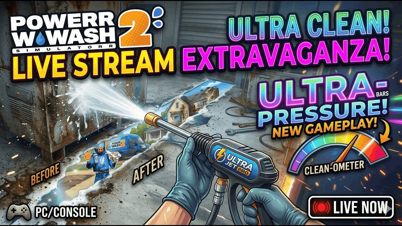PowerWash Simulator LIVE 🧼 Satisfying Cleaning |  Chill Stream #powerwashsimulator #livestream