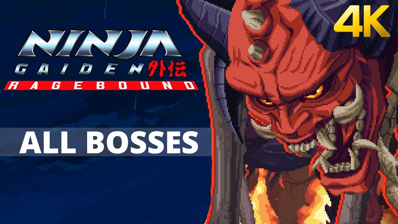 Ninja Gaiden: Ragebound  (2025)   All Bosses  [4K/60FPS]