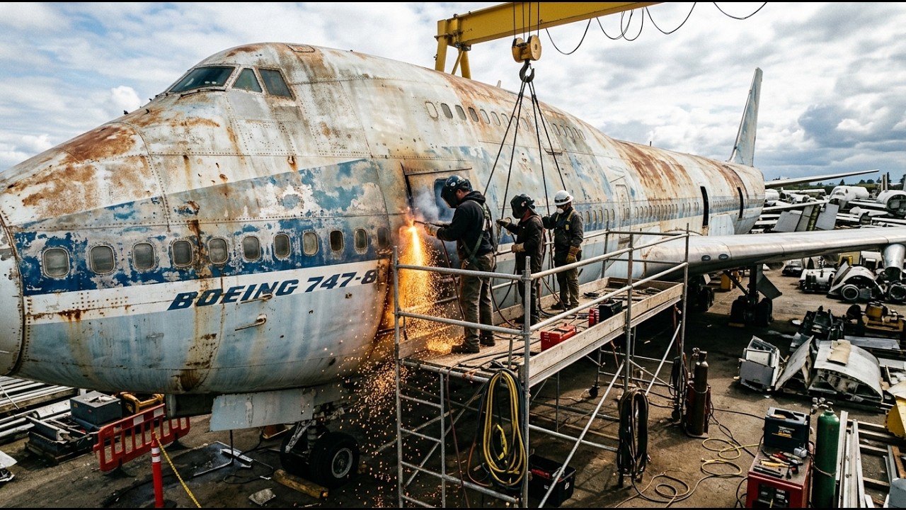 How the American Boeing 747-400 Is Dismantled in a Massive Recycling Factory (Full Process)