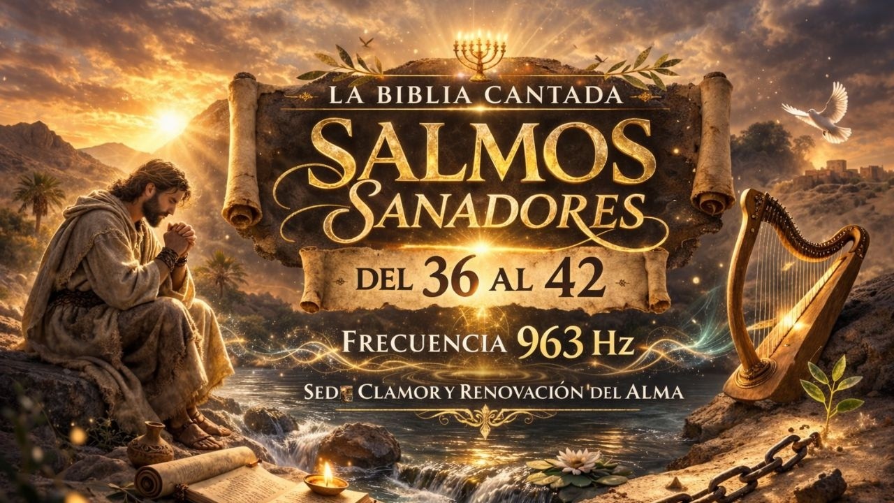 Salmos cantados (36-42) Frecuencia 963 Hz - Presencia de Dios | Inmersión sonora de adoración