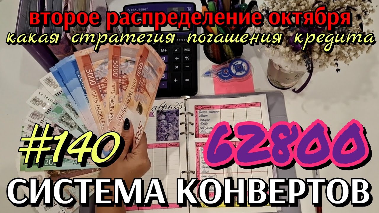 #140 Second October distribution 62800 rubles / What is the loan repayment strategy?