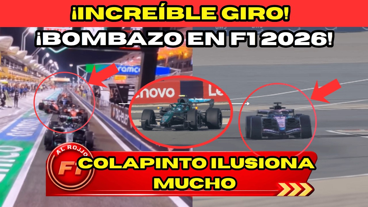 ¡FINAL IMPACTANTE! COLAPINTO SORPRENDE EN BAHREIN ASTON MARTIN EN CRISIS  FERRARI MARCA EL RITMO