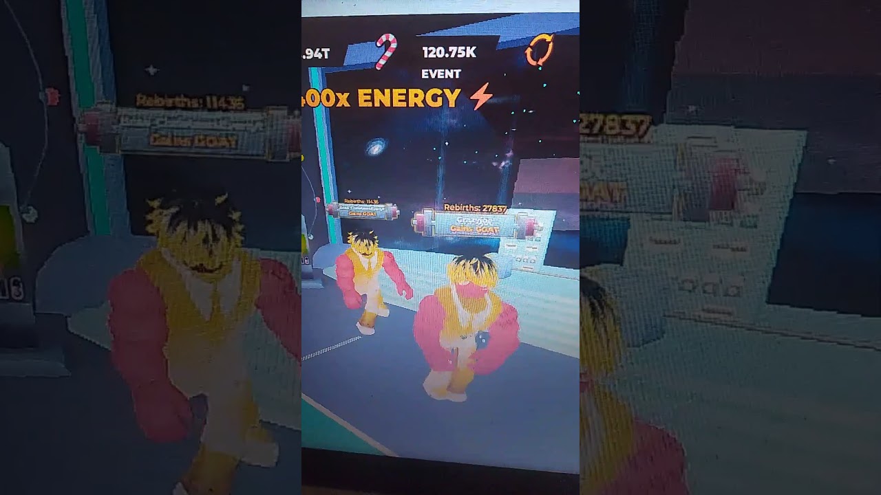 the 2 crazyzay and crazyjoe just having fun on Roblox strongman simulation