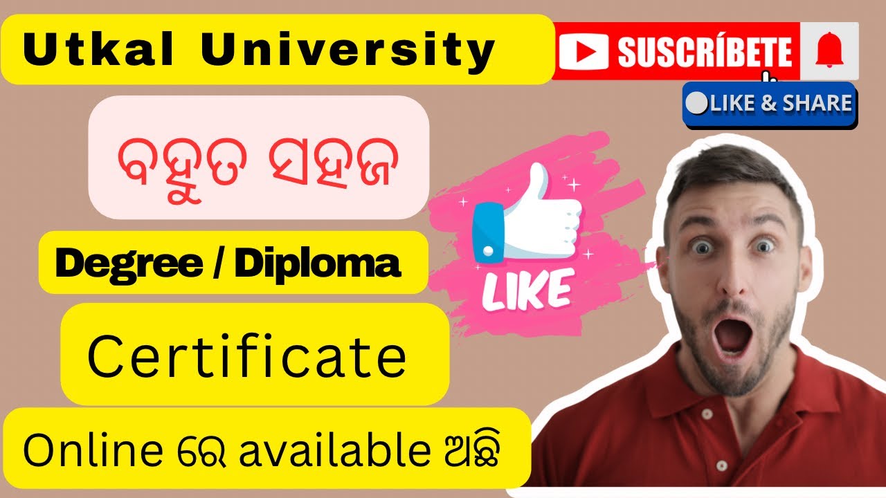 Utkal University // Bhubanneswar // Degree,Diploma certificate easy download #odia #odisha #love
