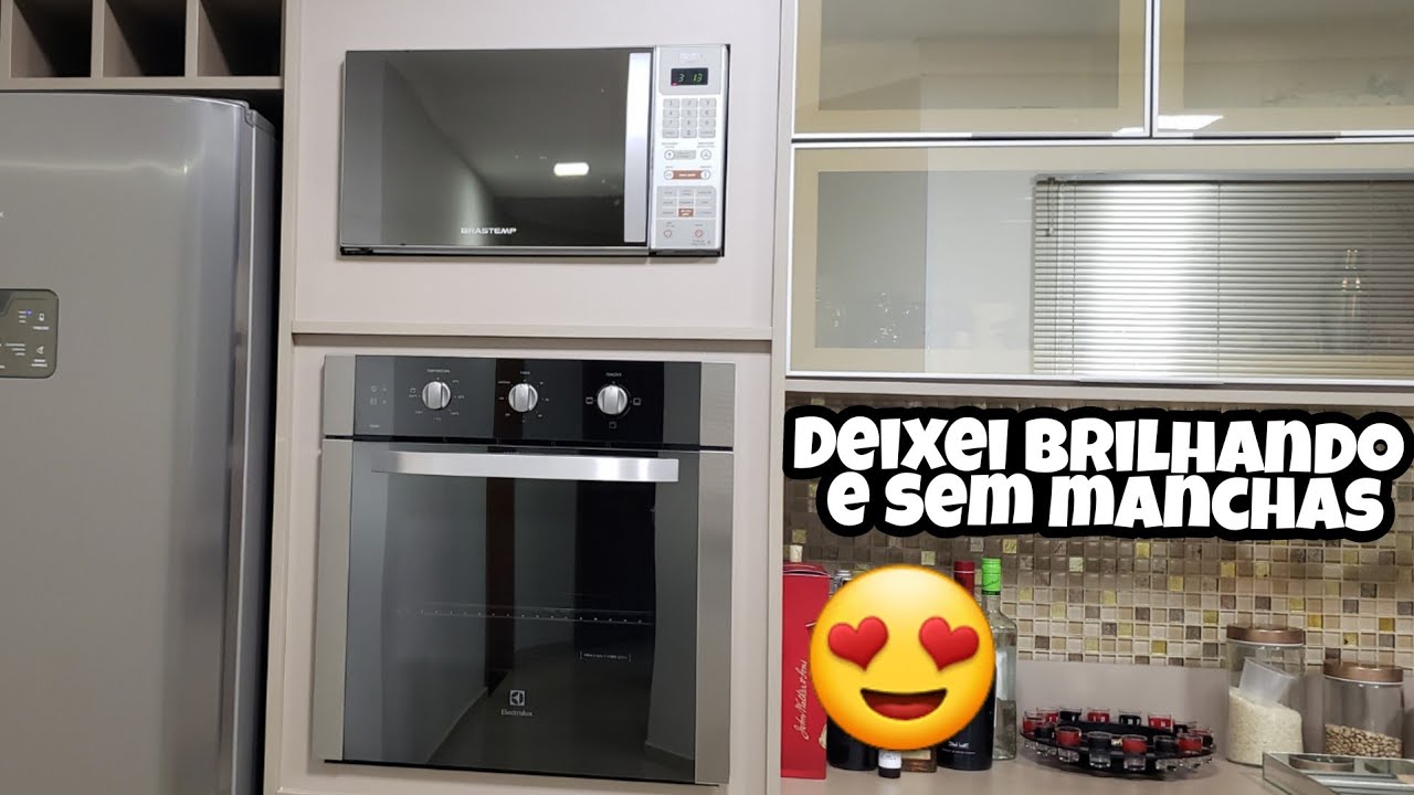 COMO LIMPAR FORNO E MICROONDAS INOX E ESPELHADO / FICA BRILHANDO E SEM MANCHAS
