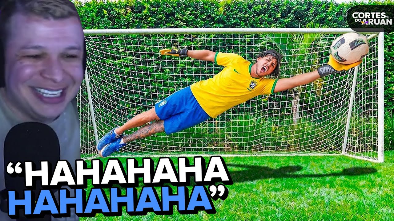 RENATO GARCIA FEZ UM DESAFIO DE FUTEBOL COM OLHOS VENDADOS! - Cortes do Aruan