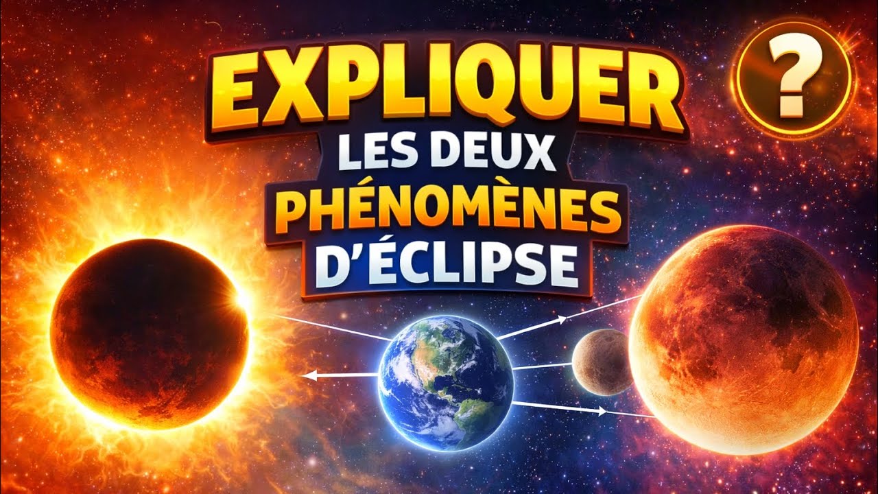 Expliquer les deux phénomènes d'éclipse 1ac فيزياء اولى اعدادي الريادة #الرائدة #physiquechimie