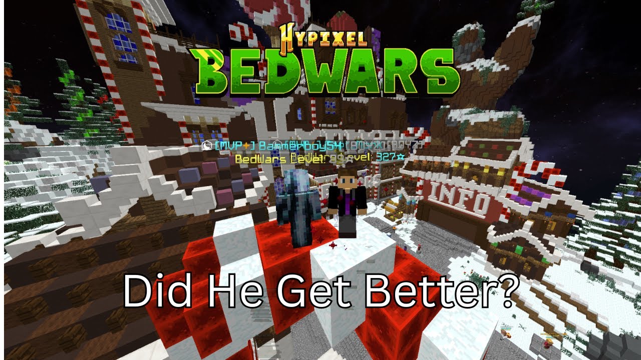 Carrying My Brother To Win Bedwars! (Again) #hypixel #bedwars
