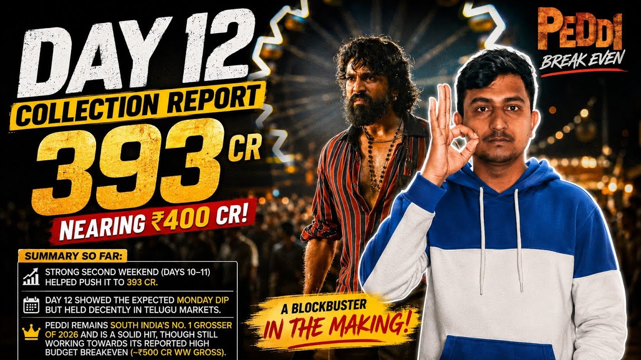 Peddi day 12 collection report | Crossed 400 crores | Ram Charan | Tollywood | Mega family 