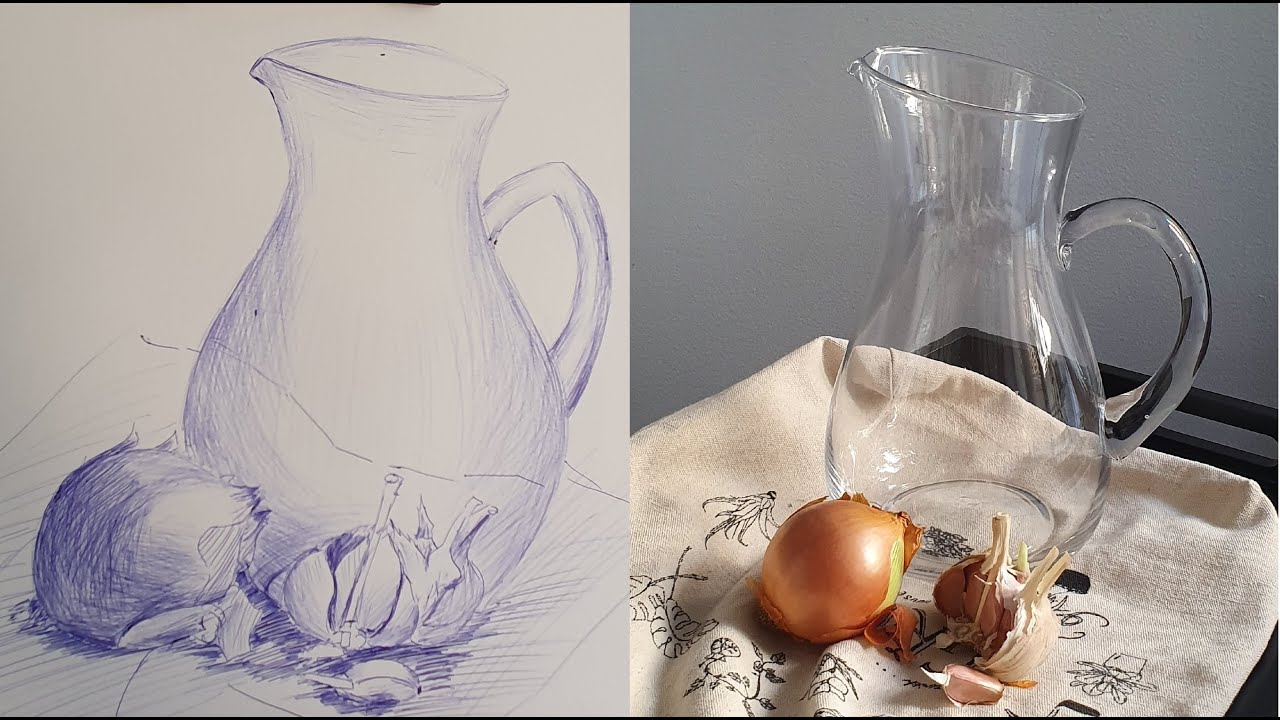 Draw still life with a ballpoint pen in under 30 minutes #DFH