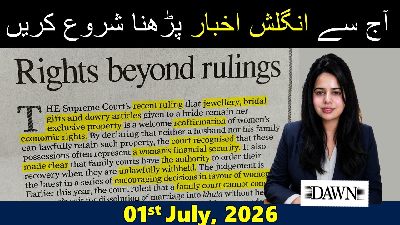 Newspaper Reading || Learn English Through Newspaper Reading || Dawn Editorial Analysis
