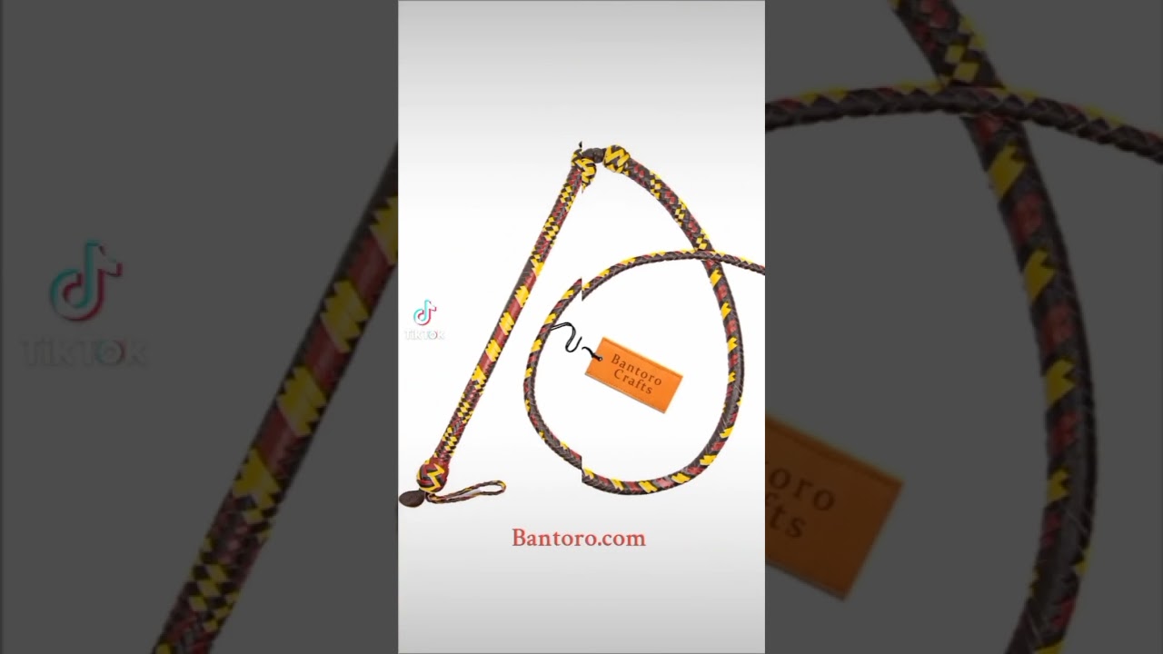 Leather stockwhip 12 Plaits @bantoro