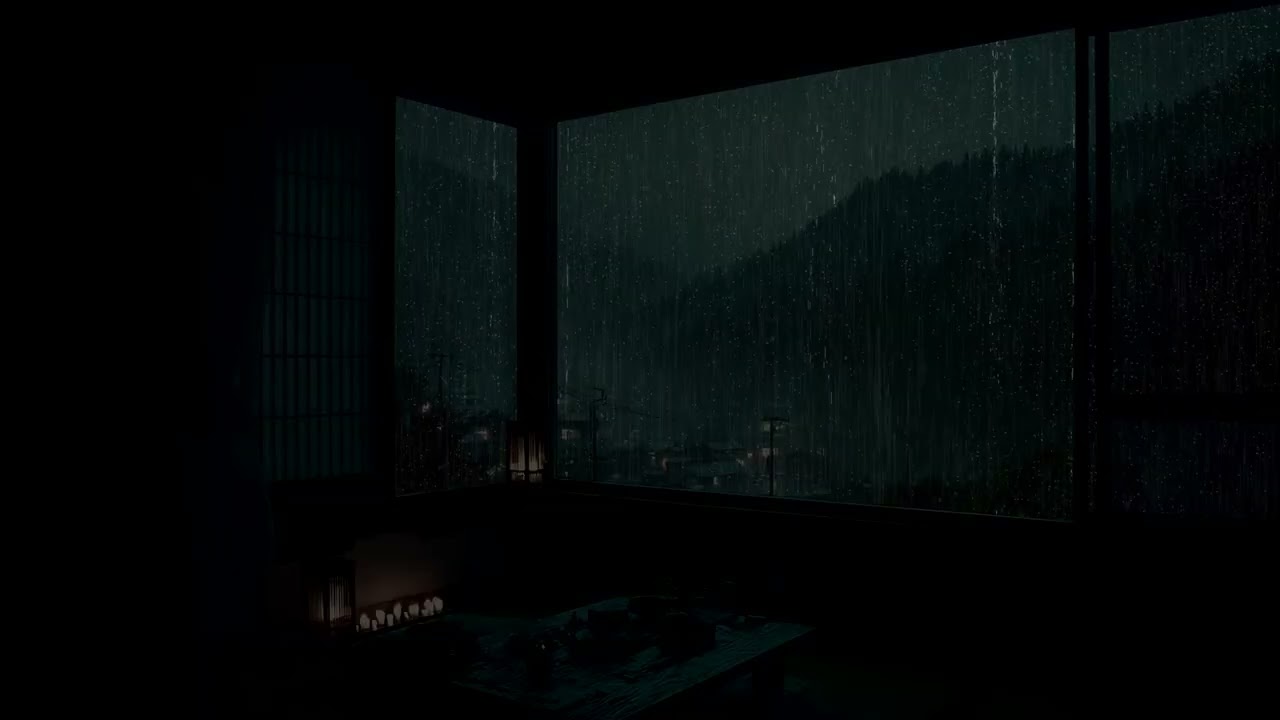 Clean Night Rain Echoes for Deep Sleep and Focus | Pure Calm Rain Ambience