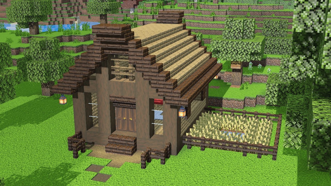 TUTORIAL Passo a Passo: CONSTRUINDO uma CASA R&Uacute;STICA SIMPLES no MINECRAFT
