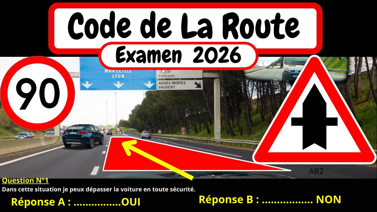 🚗 TEST GRATUIT DU CODE DE LA ROUTE 2026 📚 #28