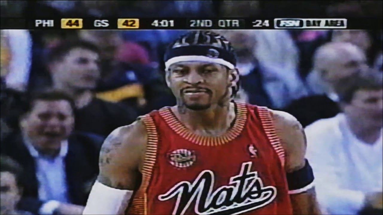 Allen Iverson RARE game wearing Nats jersey January 3rd 2005 at Golden State Warriors - Headstrong