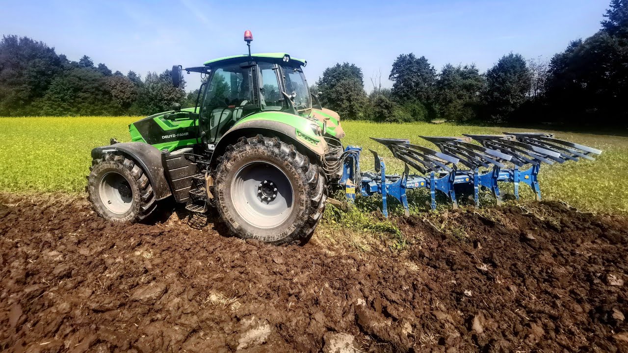 Plowing 2020 - Deutz-Fahr with RABE ALBATROS (Cabine view)