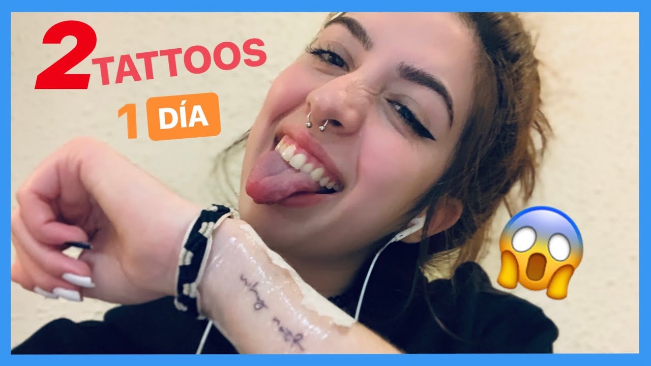2 TATTOOS en 1 DÍA *ME DESMAYO* | Celeste Hype