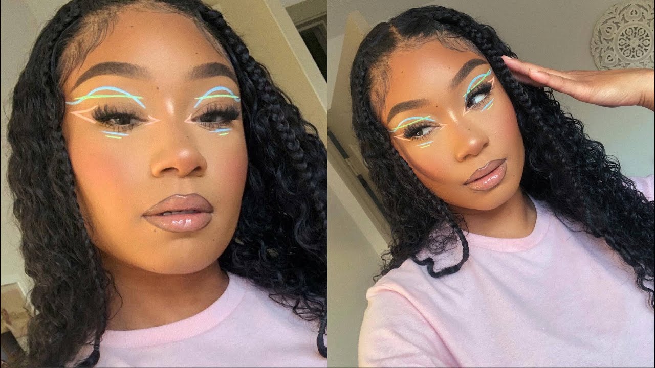 grwm pastel graphic liner makeup look 🍭 | isee hair co.