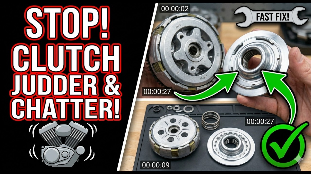 Motorcycle Clutch Juddering / Chatter FIX: Installing The Anti-Judder Spring Seat Correctly