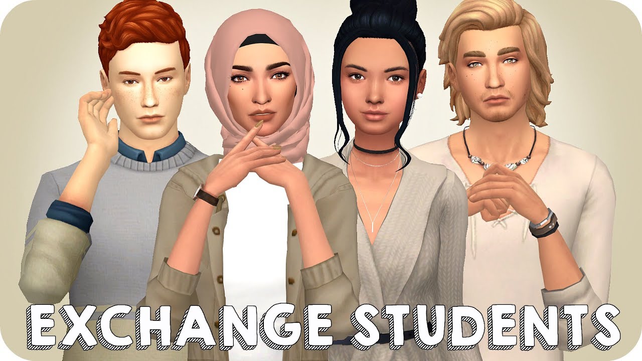 HIGH SCHOOL CLIQUES - THE EXCHANGE STUDENTS | Sims 4 Create A Sim