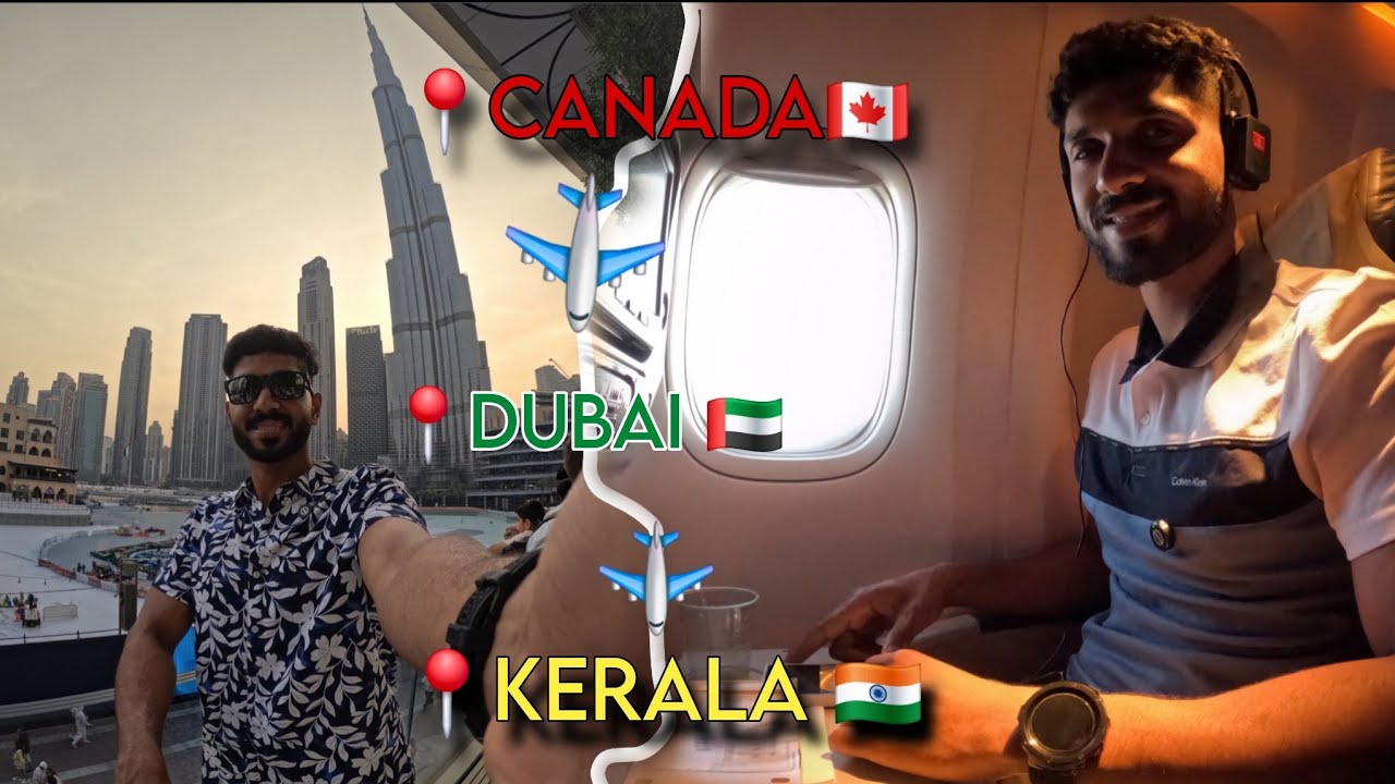 Canada to Kerala with a stop over in Dubai | Emirates and Air Canada Economy Class Part 1.