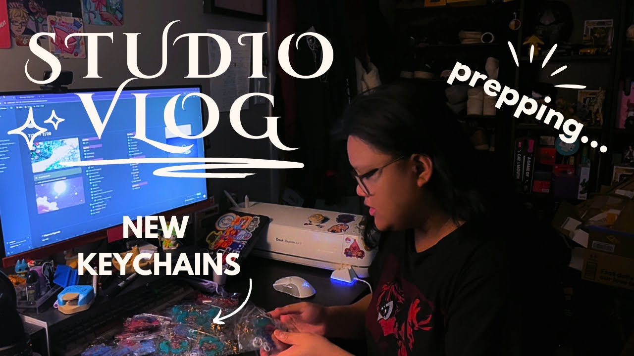 Studio Vlog: Back after 6 Months! 🌸 Packing Orders, Artist Alley Prep & New Keychain Unboxing! ep 2