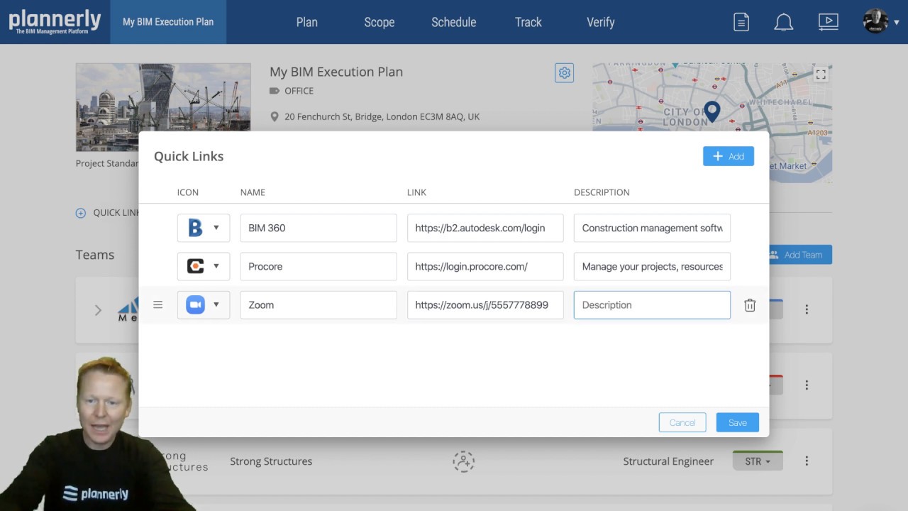 Quick Links - consolidate access to important project tools