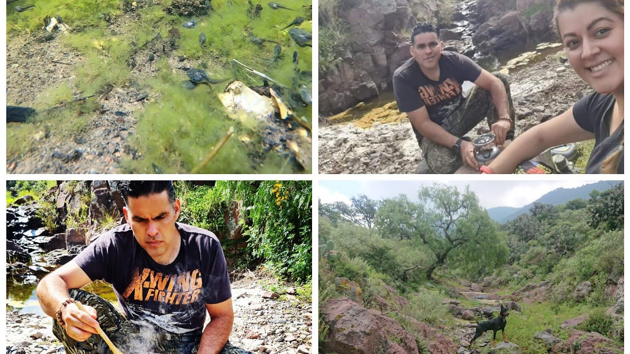 Desayuno en el cerro, renacuajos (12 Mile Trekking, Dual fuel Coleman stove, Tadpole puddle, Creek)