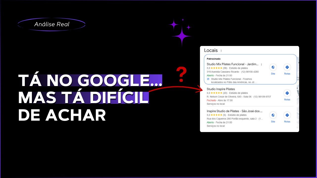 [Análise Real] Esse Estúdio de Pilates está no Google mas os clientes não acham