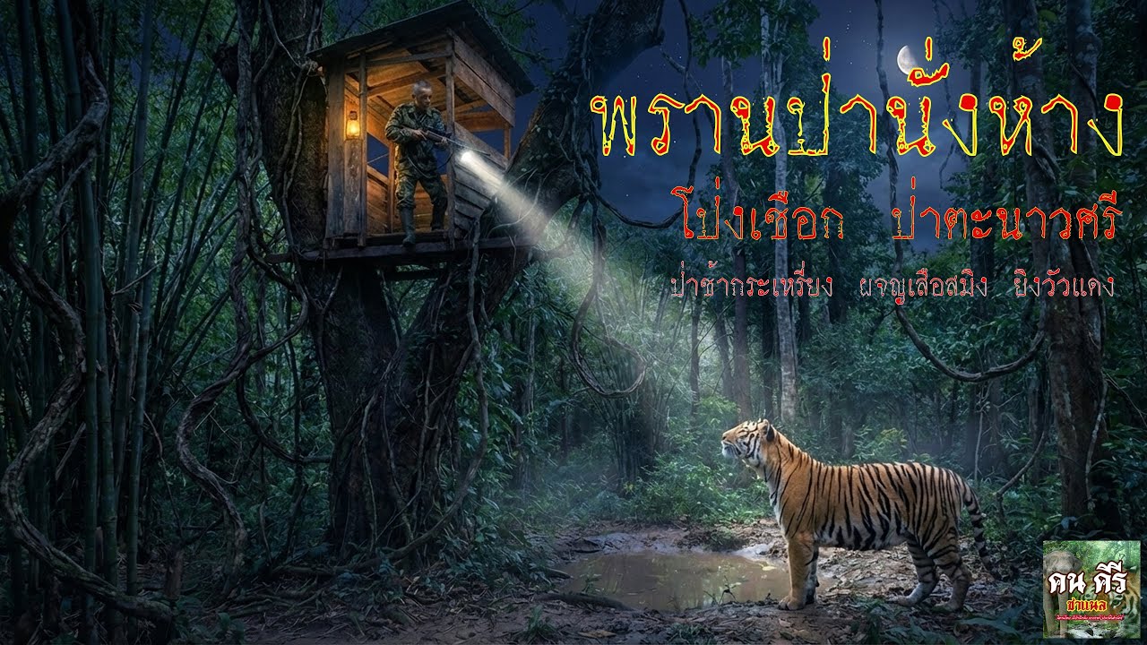 พรานป่านั่งห้าง โป่งเชือก ป่าตะนาวศรี #คนคีรี #เรื่องเล่าป่า #ตะนาวศรี #พรานป่า